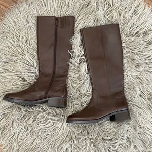 DONALD J PLINER Brown Leather Tall Riding Boots